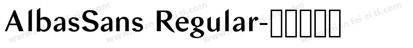 AlbasSans Regular字体转换